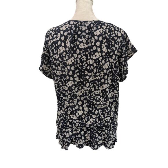 Rails Bretton Blue Floral Button Up Blouse Medium - Picture 4 of 5